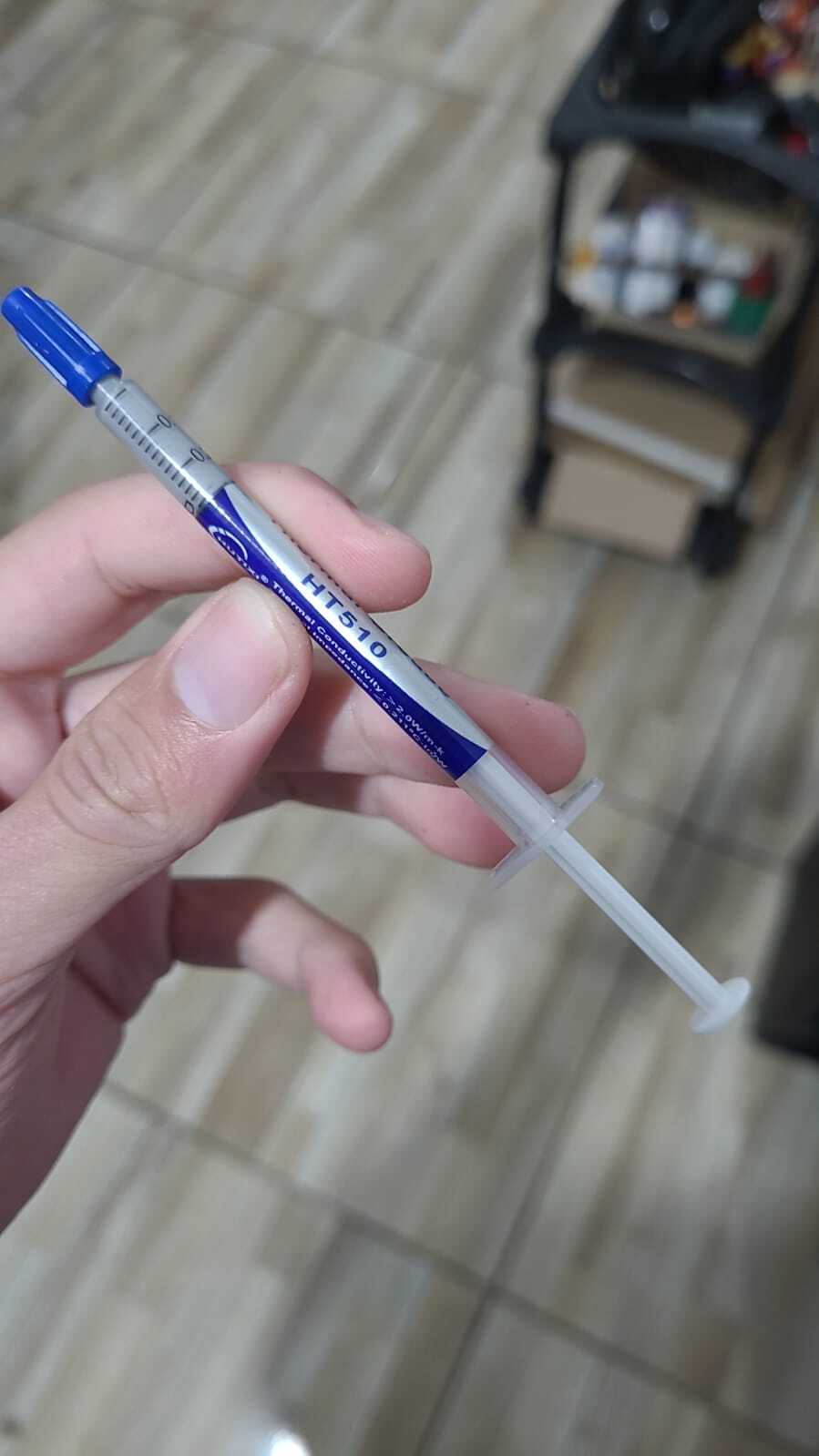 PastaTérmicaSeringa001 Pasta térmica prata